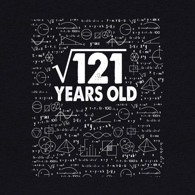 Square Root of 121 11th Birthday 11 Years Old Math Science Lover Gifts Nerdy Geeky Gift Idea by smtworld